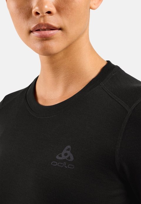 Koszulka damska ODLO Merino 160 BL Top Crew Neck l/s roz. M Czarna