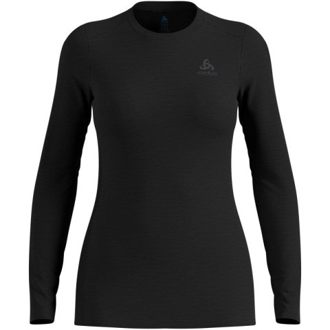 Koszulka damska ODLO Merino 160 BL Top Crew Neck l/s roz. M Czarna