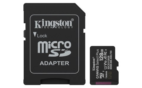 KINGSTON microSDXC 128GB Canvas Select Plus 3 + ADP