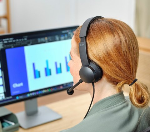 Zestaw słuchawkowy Trust HS-260 ENC Black