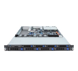 Platforma Gigabyte Rack (1U) R133-C11-AAG1 AMD Epyc 4004/Ryzen 7000 (4x 3,5" SATA HS, 1xM.2, 2x10Gbe, 2x1Gbe, IPMI, 1+1 800W)