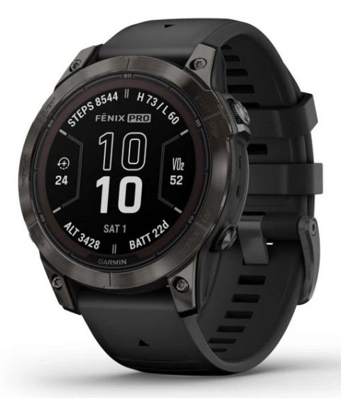 Zegarek Garmin Fenix 7 Pro Sapphire Solar, 47mm czarny