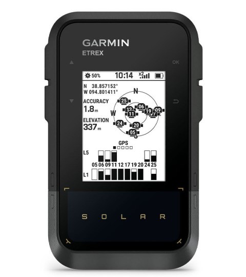 Nawigacja turystyczna Garmin eTrex SE GPS Solar, czarny/szary + Czujnik Garmin HRM Dual