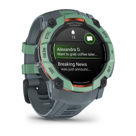Zegarek sportowy Garmin Instinct 3 AMOLED 50mm Neotropic Twilight Zielony