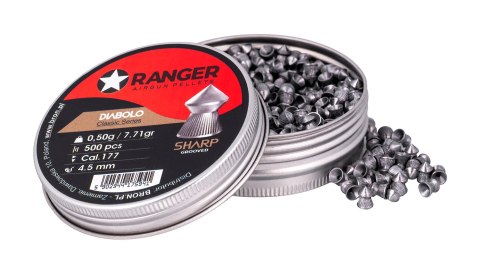Śrut 4,5 mm RANGER Diabolo Classic Sharp Grooved szpic molet. 500 szt. 0,50 g