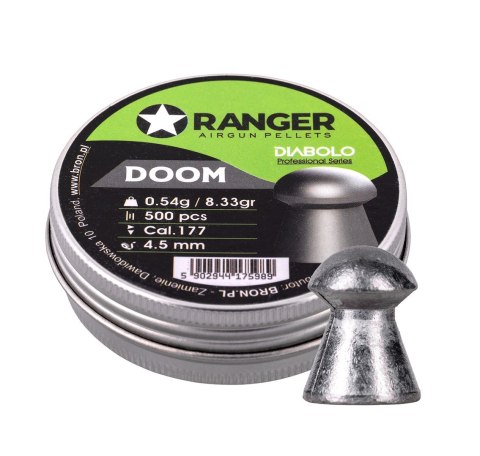 Śrut 4,5 mm RANGER Diabolo Professional Doom grzybek 500 szt. 0,54 g