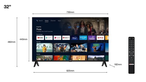 Telewizor TCL 32S5400A LED 32" HD Ready Android TV DVB-T2 Srebrny