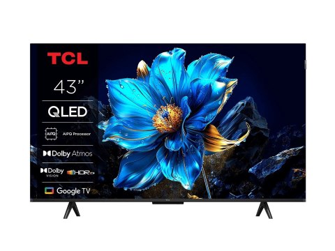 Telewizor TCL 43T69C QLED 43" 4K Ultra HD Google TV Dolby Atmos DVB-T2 Metaliczny