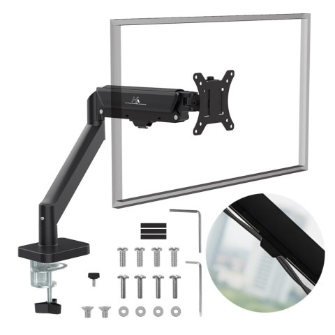 MACLEAN UCHWYT NA MONITOR, SPRĘŻYNA GAZOWA, 17"-32", 2-10KG, BLACK MC-133