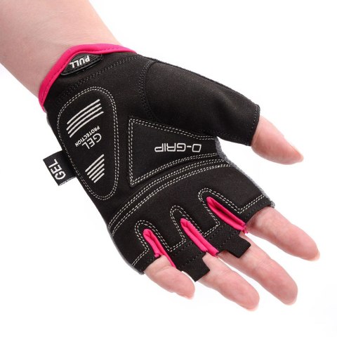 Rękawiczki rowerowe Meteor Gel GX34 szaro-różowe 26218-26219 Rękawiczki rowerowe Meteor Gel GX34 szaro-różowe 26218-26219
