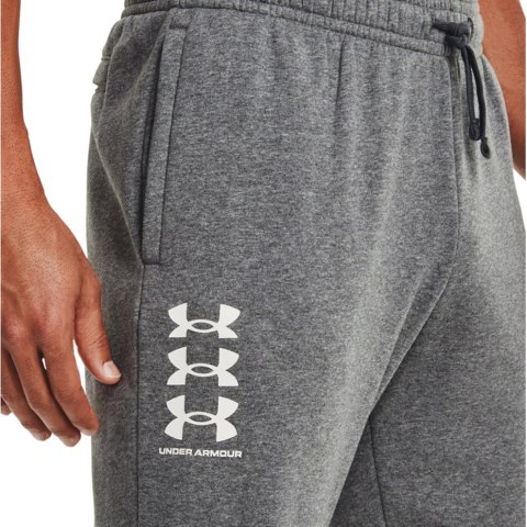 Spodnie męskie Under Armour Rival Fleece 3Logo Jogger ciemnoszare 1357131 012 Spodnie męskie Under Armour Rival Fleece 3Logo Jogger ciemnoszare 1357131 012