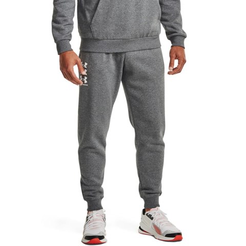 Spodnie męskie Under Armour Rival Fleece 3Logo Jogger ciemnoszare 1357131 012 Spodnie męskie Under Armour Rival Fleece 3Logo Jogger ciemnoszare 1357131 012