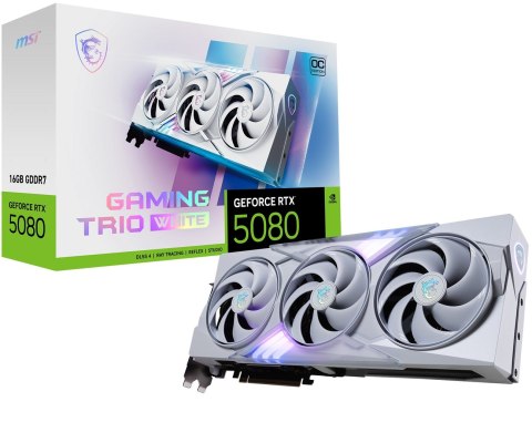 Karta graficzna MSI GeForce RTX 5080 16GB GAMING TRIO OC WHITE GDDR7
