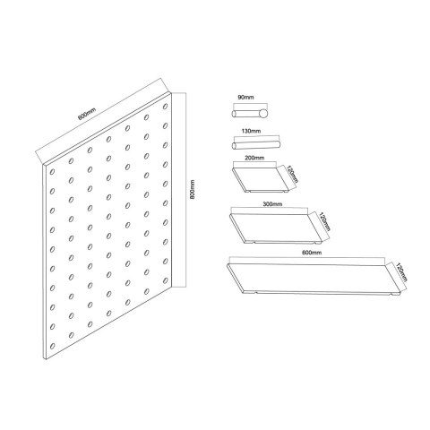 MACLEAN DREWNIANA TABLICA ORGANIZER, KOLOR JASNE DREWNO, 60X80 CM, MAX. 20 KG MC-131 WD