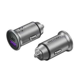 Ładowarka samochodowa Vention USB-A USB-C 30W PD