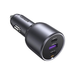 Ugreen Ładowarka EC705 samochodowa 130W 2x USB-C 1x USB-A - szara