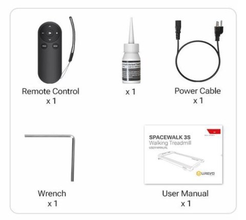 Bieżnia Urevo Spacewalk 3S + Biurko regulowane elektrycznie TUCKANO białe
