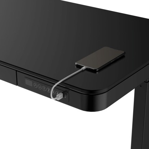 Bieżnia Urevo Spacewalk 3S + Biurko regulowane elektrycznie TUCKANO czarne