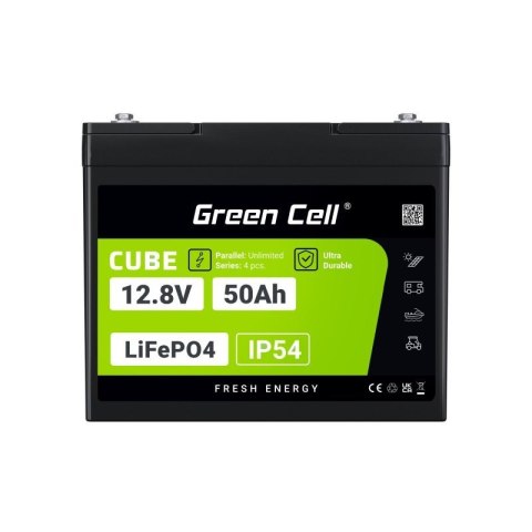 GREEN CELL AKUMULATOR LIFEPO4 CUBE 50AH 12V/12.8V 640WH LFPGC12V50AH