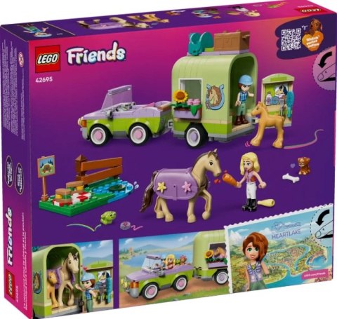 KLOCKI KONSTR LEGO 42695 FRIENDS PRZYCZEPA Z KONIAMI