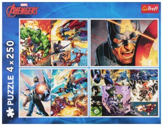 Puzzle 4x250 Avengers bohaterskie dni TREFL 13309 TR