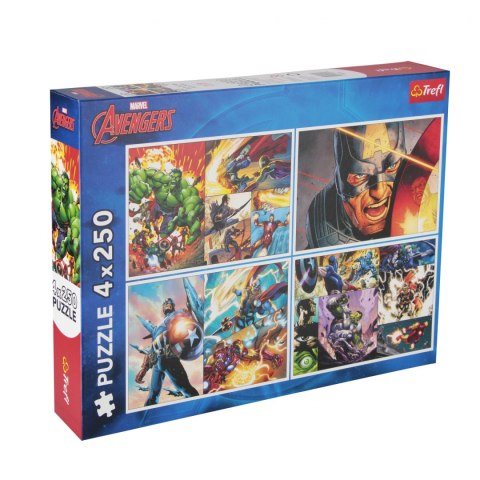 Puzzle 4x250 Avengers bohaterskie dni TREFL 13309 TR