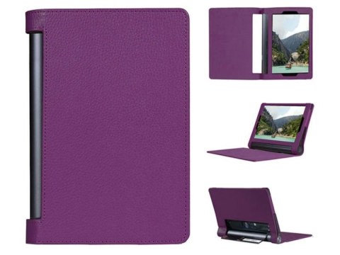 Etui na magnes skórzane do Lenovo Yoga Tab3 Pro X90 / Tab3 Plus Fioletowe