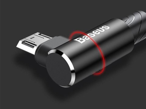 Kabel Baseus MVP Elbow kątowy dwustronny micro USB 2m Black