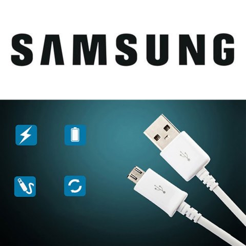 Kabel Samsung Oryginalny Micro USB 2.0 ECB-DU4AWE przewód 1m Biały
