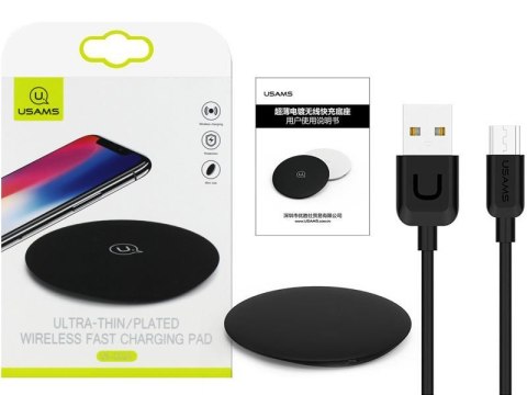 Ładowarka indukcyjna USAMS 10W US-CD24 iPhone 8 X MFI czarna