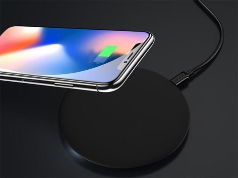 Ładowarka indukcyjna USAMS 10W US-CD24 iPhone 8 X MFI czarna