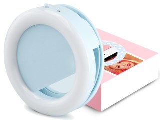 Lampka Selfie Ring Light LED pierścieniowa RK-14 niebieska