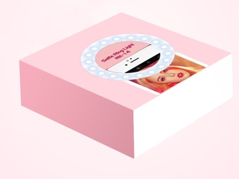 Lampka Selfie Ring Light LED pierścieniowa RK-14 niebieska