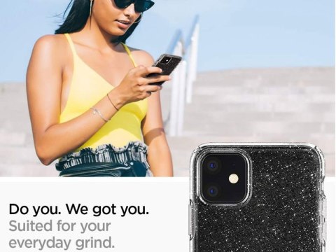 Etui Spigen Liquid Crystal Glitter do Apple iPhone 11 Crystal Quartz