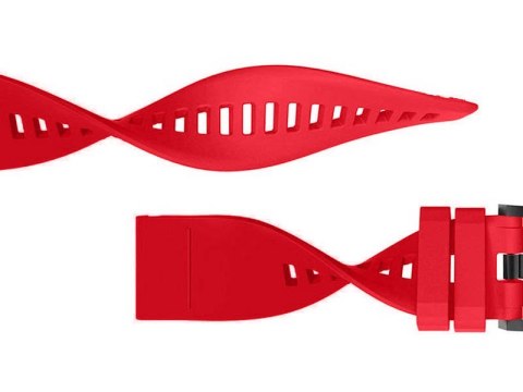 Gumowy pasek Alogy karbon do Garmin Fenix 5/5 Plus/6/6 Pro Malinowy