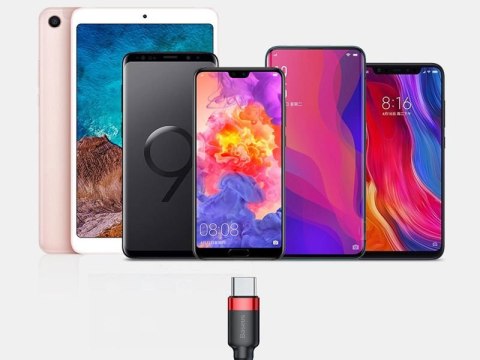 Kabel 50 cm Baseus Cafule USB-C 3A red black