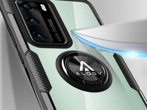 Etui Alogy Ring Holder Clear Armor do Huawei P40 czarne