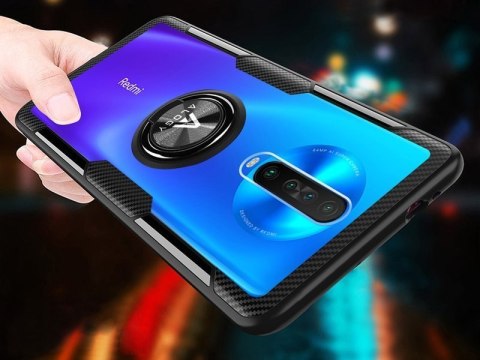 Etui Alogy Ring Holder Clear Armor do Xiaomi Redmi K30/ Poco X2 czarne