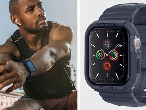 Etui Spigen Rugged Armor Pro do Apple Watch Series 4/5/6/SE 44mm Charcoal Grey