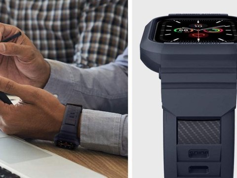 Etui Spigen Rugged Armor Pro do Apple Watch Series 4/5/6/SE 44mm Charcoal Grey