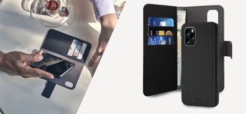 Etui obudowa PURO Wallet Detachable do Apple iPhone 11 Czarne