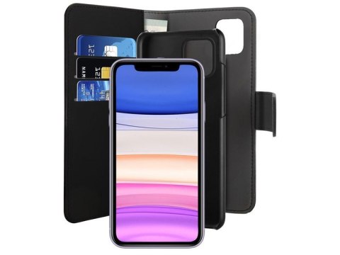 Etui obudowa PURO Wallet Detachable do Apple iPhone 11 Czarne