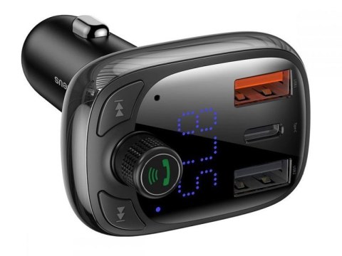 Ładowarka samochodowa 36W Baseus 2x USB QC USB-C micro SD Transmiter FM