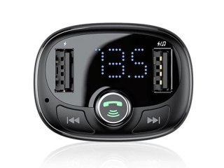 Ładowarka samochodowa Baseus T typed transmiter FM Bluetooth 3.4A MP3