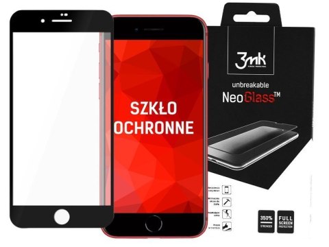 Szkło 3mk NeoGlass 8H do iPhone 7 Plus/ 8 Plus niepękające Black