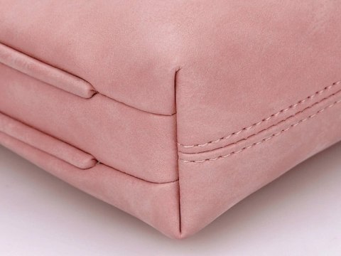 Torba etui skórzane J.QMEI pokrowiec do laptopa 15" do MacBook Air/ Pro Różowa