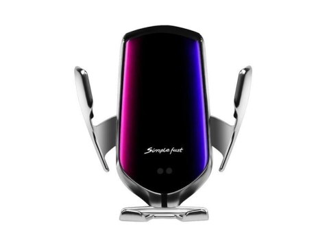 Uchwyt samochodowy R2 Alogy do kratki automatyczny ładowarka QI 10W Srebrny