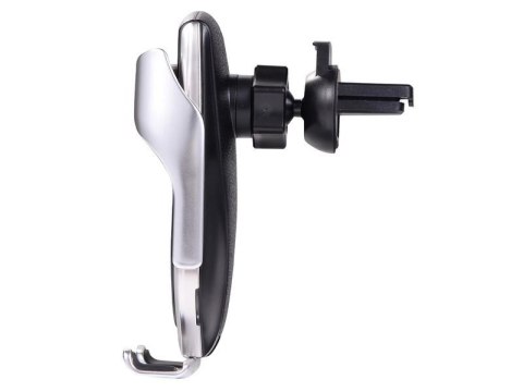 Uchwyt samochodowy R2 Alogy do kratki automatyczny ładowarka QI 10W Srebrny