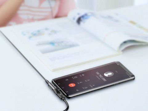 Adapter Baseus USB-C do Audio Mini Jack 3.5mm + USB-C kątowy L41 Srebrny