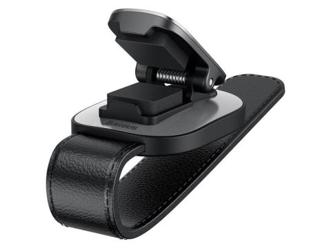 Baseus Uchwyt wieszak na okulary klips samochodowy Srebrny